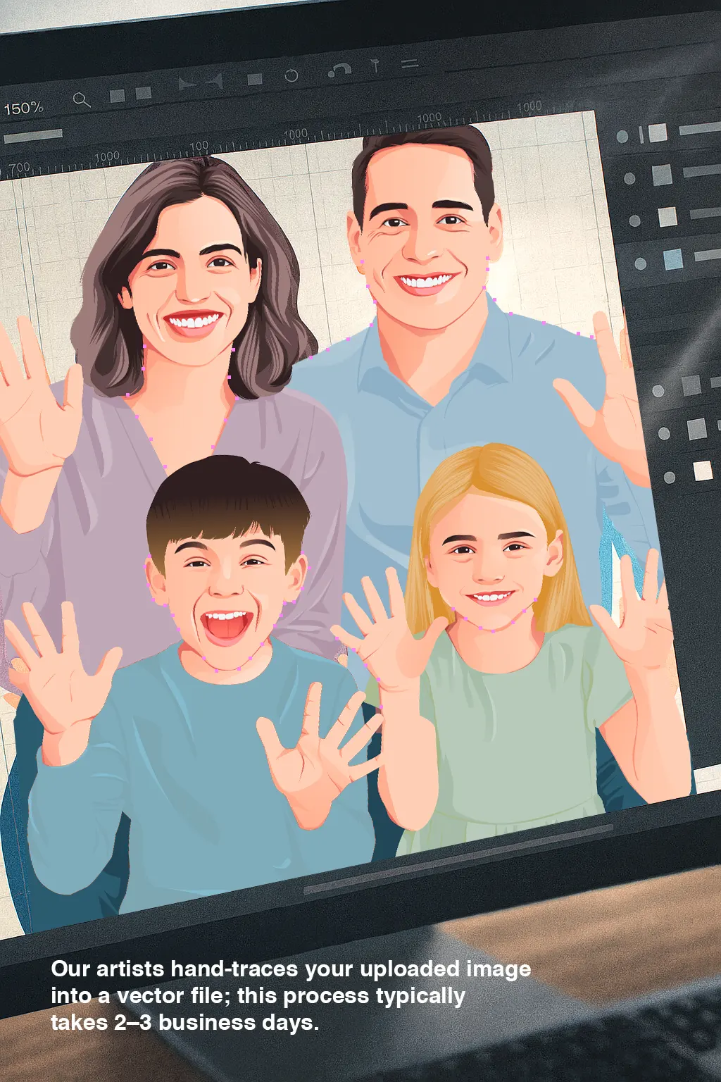 Custom made gift custom vector portrait gift vector gift shirt pick and print