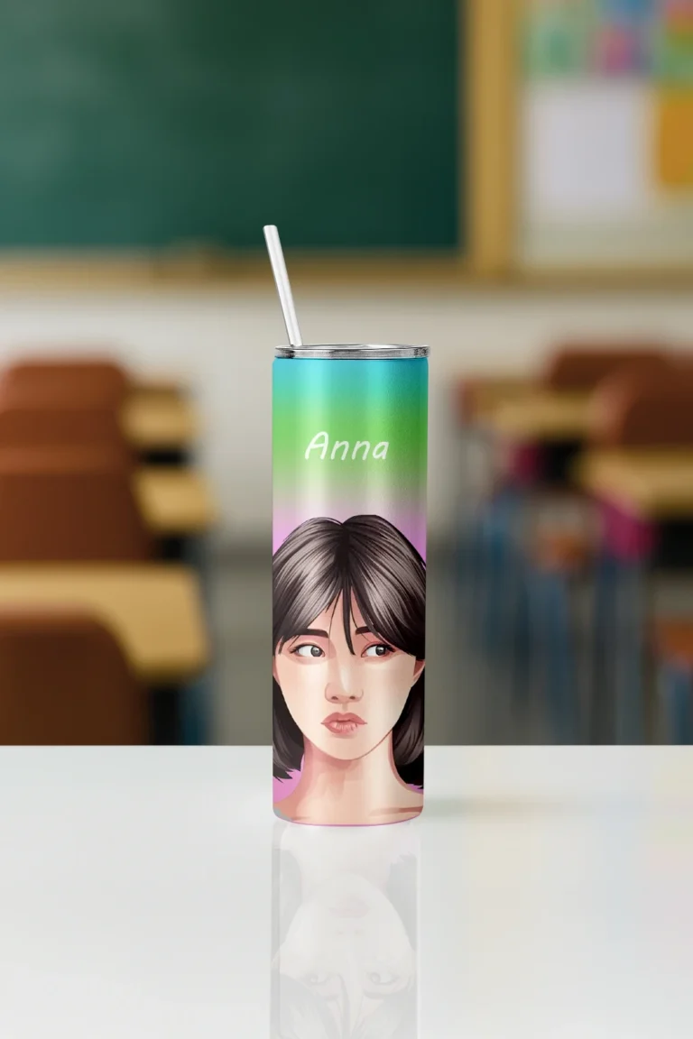 Home 1 custom made tumbler with glossy finish custom made vector portrait artwork tumbler pick and print