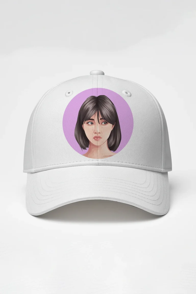 custom photo cap with vector portrait artwork pick and print