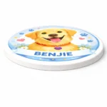 Custom Photo Ceramic Coaster 4.25 in customize design pet art pick and print v2