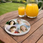 Custom Photo Ceramic Coaster Round 4.25 portrait vector artwork high quality pick and print