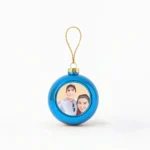 Custom Photo Colored Round Christmas Ornament 3 Custom Photo Colored Round Christmas Ornament Blue pick and print