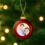 Custom Photo Colored Round Christmas Ornament 2 Custom Photo Colored Round Christmas Ornament pick and print