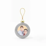 Custom Photo Colored Round Christmas Ornament 6 Custom Photo Colored Round Christmas Ornament silver pick and print
