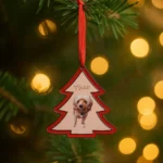 Custom Photo Enamel Metal Christmas Tree Ornament Pick and print
