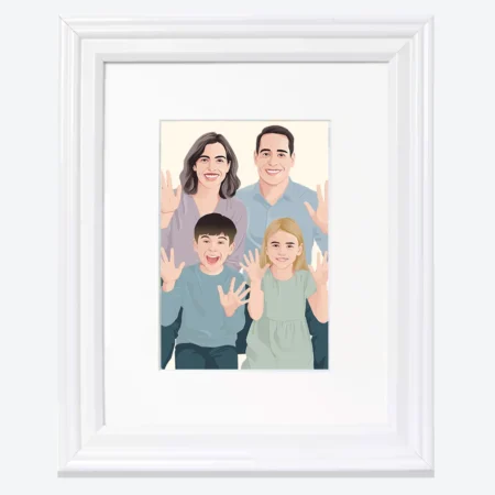 Custom Photo Heritage White Frame with Mat