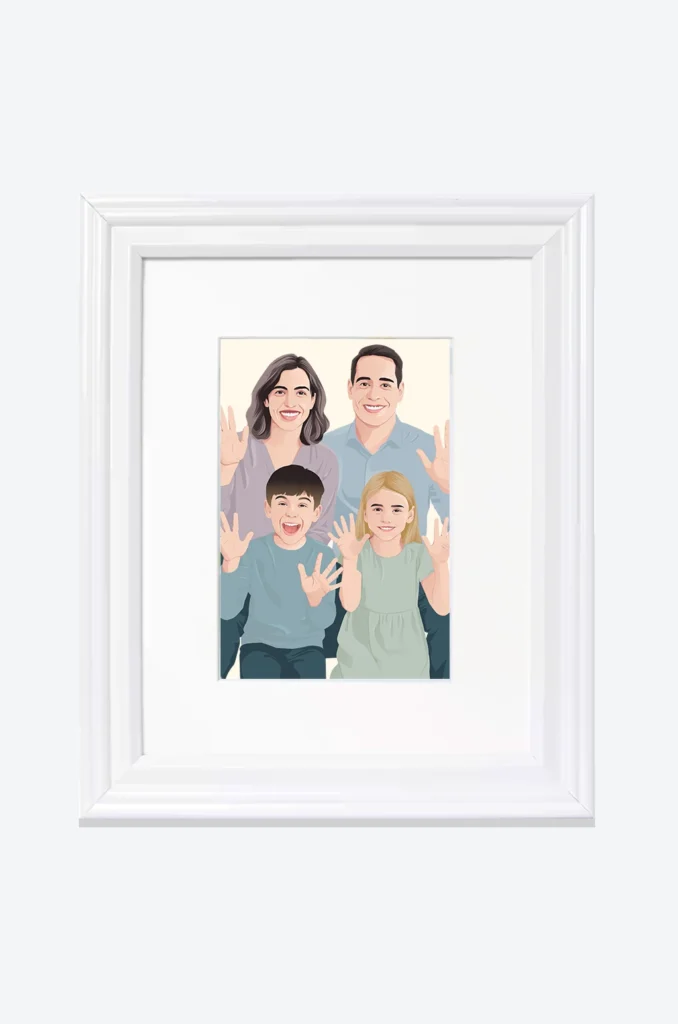 Custom Photo Heritage White Frame With Mat