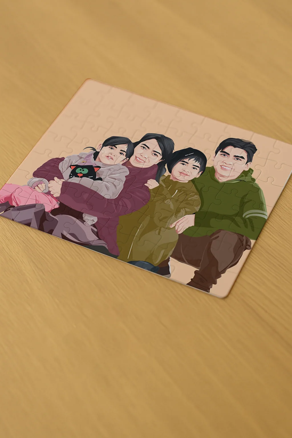 Custom Photo Puzzle vector portrait art pick and print v2