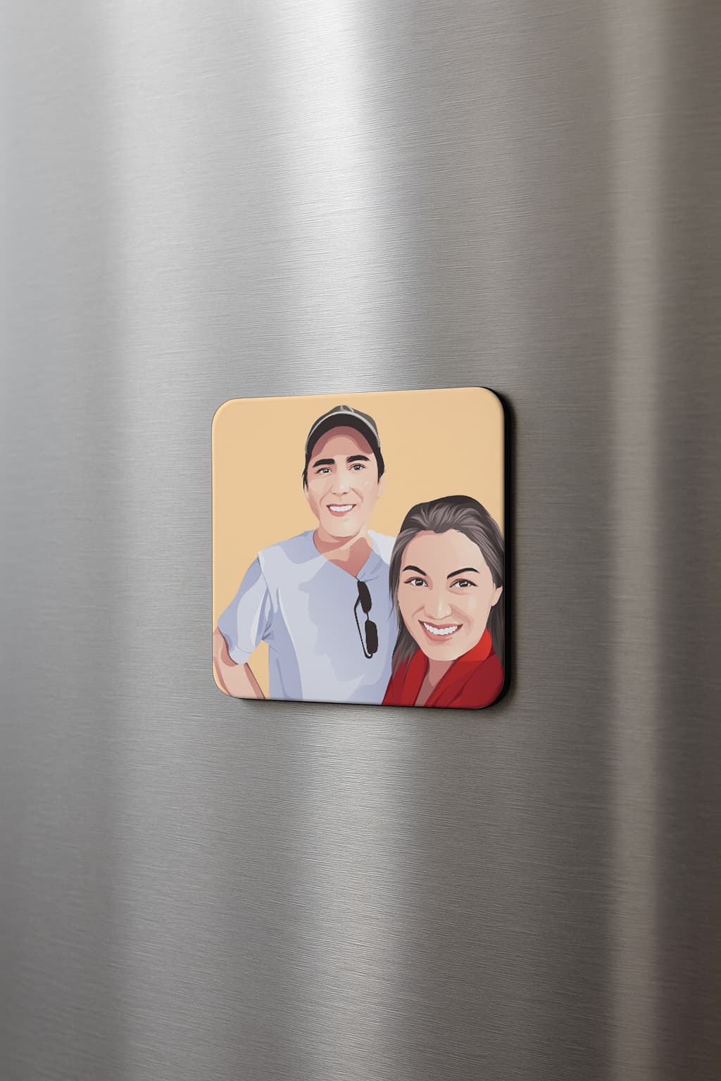 Custom Photo Square Magnet 2x2 vector iamge pick and print v2