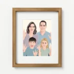 Custom Photo Walnut Stain Frame with Mat (Vector Portrait) 1 Custom Photo Walnut Stain Frame with Mat pick and print