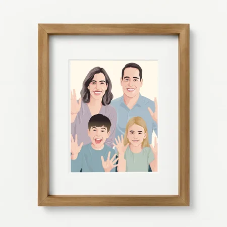 Custom Photo Walnut Stain Frame with Mat
