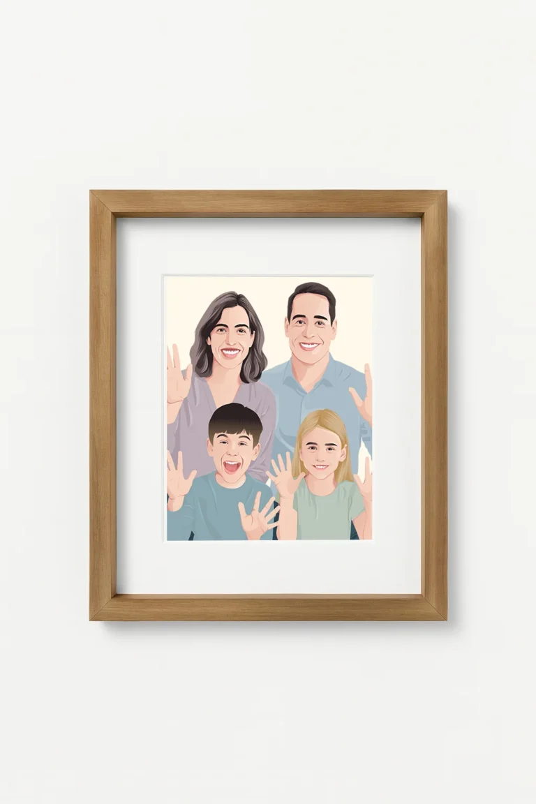 Custom Photo Walnut Stain Frame with Mat pick and print