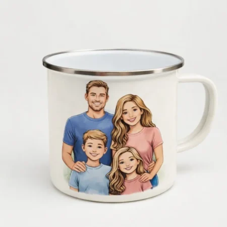 Custom Photo Enamel Camping Mug