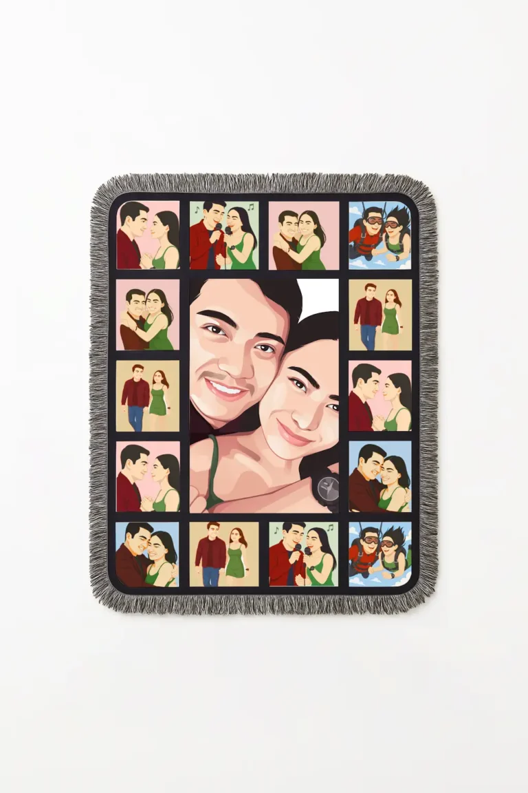 Custom photo throw blanket custom print