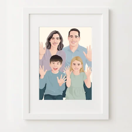 Custom Photo Nordic White Frame with Mat