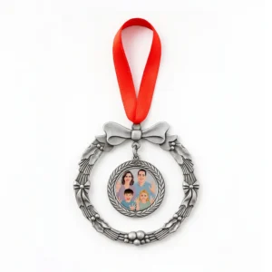 Home 15 custom metal christmas ornament hanging in the tree