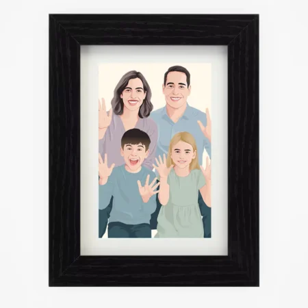 Custom Photo Nordic Black Frame with Mat
