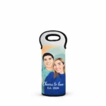 custom photo wine bottle handle neoprene custom print wine bottle pick and print v3