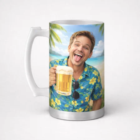 Custom Photo Beer Mugs 6 x 3.5″