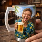 Custom Photo Beer Mugs 6 x 3.5" 2 Custom Photo Beer Mugs 6 x 3.5″ - Gallery 1
