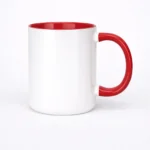 Custom Photo Ceramic Mug Colored Handle Personalized Red Black Pick and print