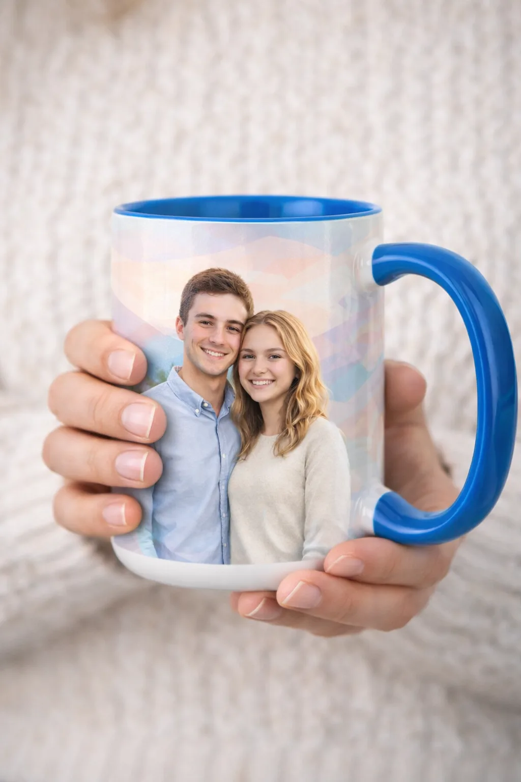 Custom Photo Ceramic Mug Colored Handle - Gallery 1