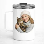 Custom Photo Coffee Mug Tumbler personalized coffee mug with cover lid pick and print