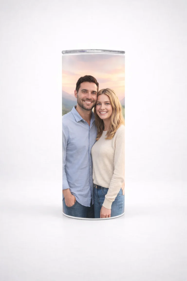 Custom Photo Skinny Tumbler Glow In The Dark - Featured