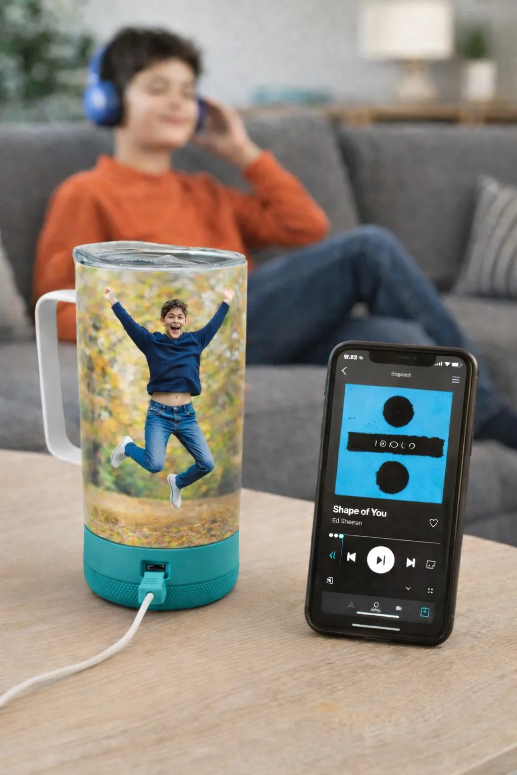 Custom Photo Speaker Mug Tumbler Personalized Mug Bluetooth spearker Pick and print