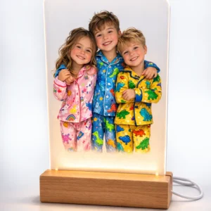 Custom Photo Acrylic Photo Frame with LED Lamp Base - Featured