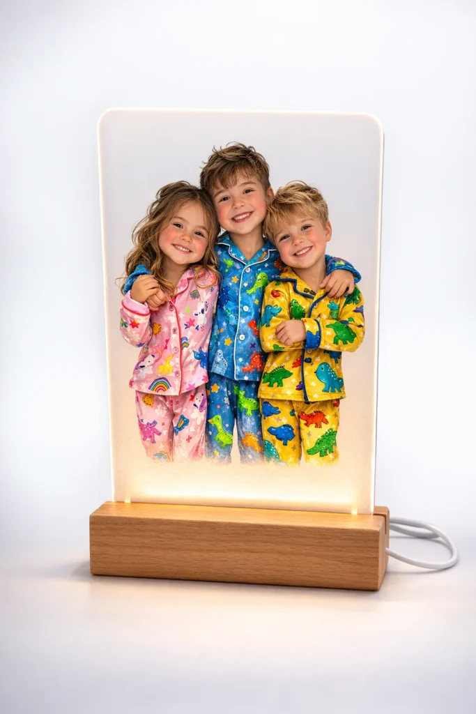 Custom Photo Acrylic Photo Frame with LED Lamp Base - Featured