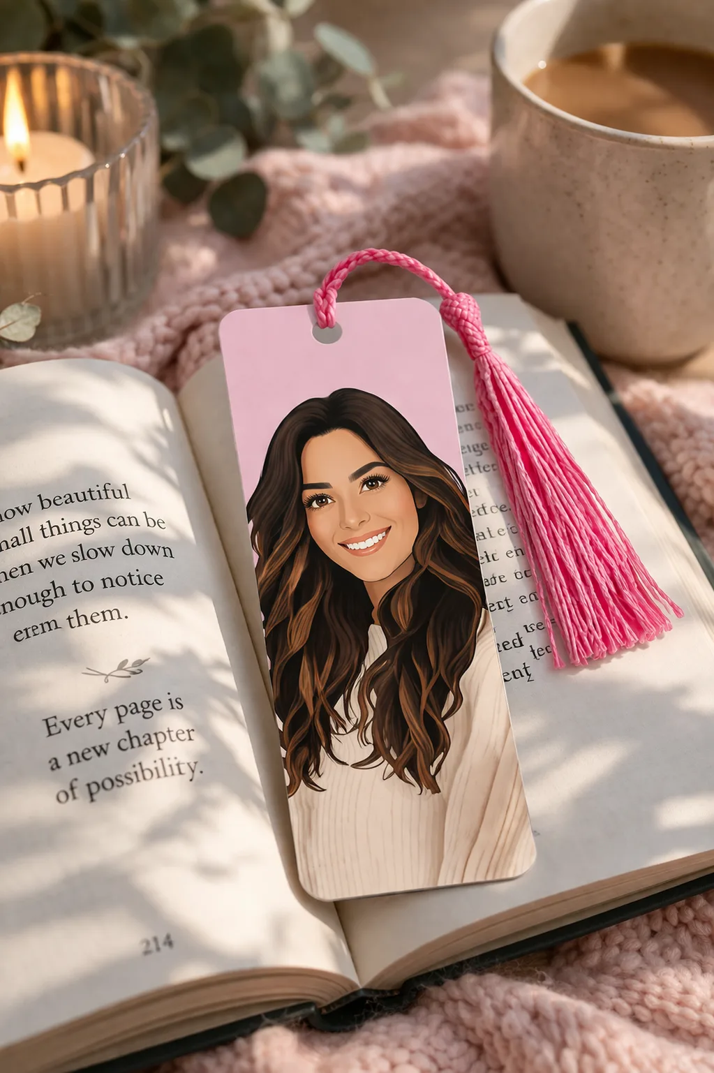 Custom Photo Metal Bookmark With Coloured Tassel - Gallery 1