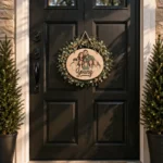 custom photo round wooden door sign pick and print v3