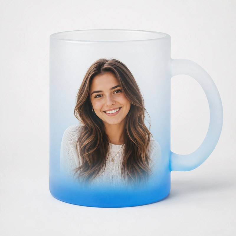 Personalized 11oz Colored Frosted Glass Mug 2 Personalized 11oz Colored Frosted Glass Mug - Image 2