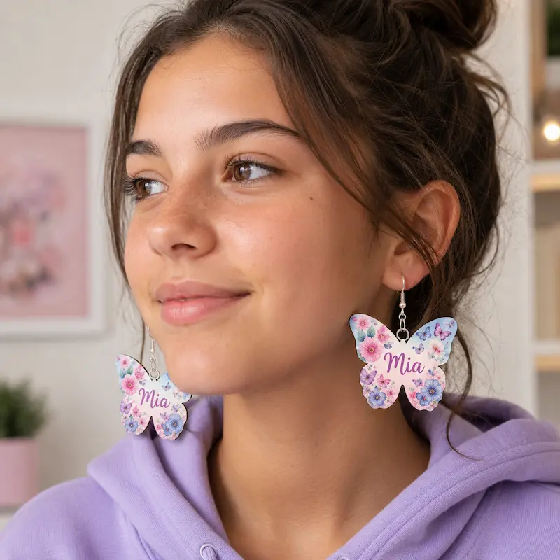 Personalized Double-Sided Shape Earrings 8 Personalized Double-Sided Shape Earrings - Image 8