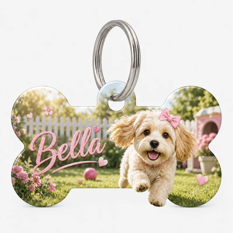 Personalized Double-Sided Bone Pet Tag 4 Personalized Double-Sided Bone Pet Tag - Image 4
