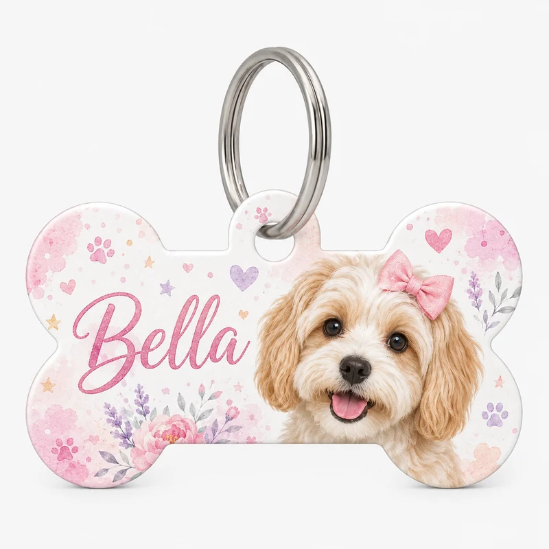 Personalized Double-Sided Bone Pet Tag 3 Personalized Double-Sided Bone Pet Tag - Image 3