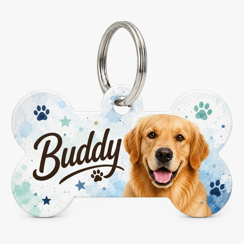 Personalized Double-Sided Bone Pet Tag 2 Personalized Double-Sided Bone Pet Tag - Image 2
