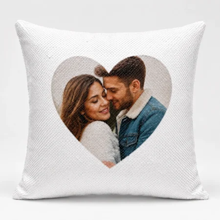 Personalized Photo Sequin Pillow – Custom Reversible Magic Pillow