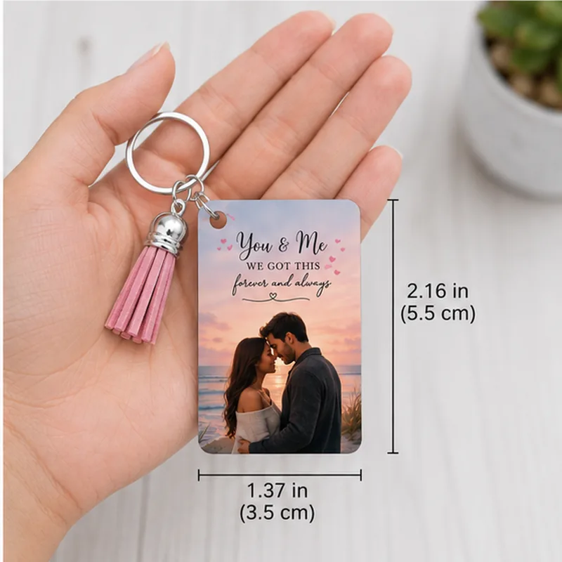 Personalized Double-Sided Metal Keychain - Image 2