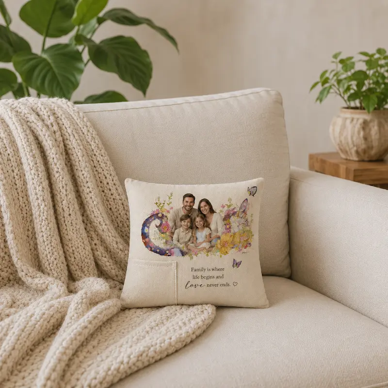 Personalized Linen Pillow Cover - Image 2
