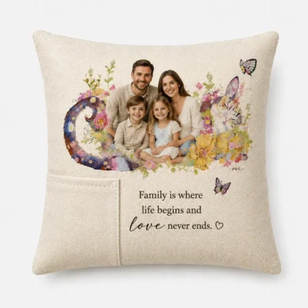 Personalized Linen Pillow Cover