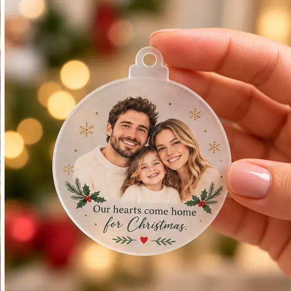 Personalized Transparent Acrylic Christmas Ornaments - Image 3