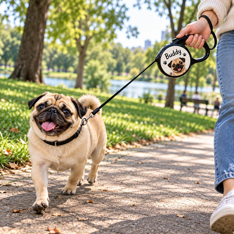Personalized Retractable Pet Leash - Image 2